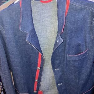 Giorgio’s palm beach Jean Red leather jacket